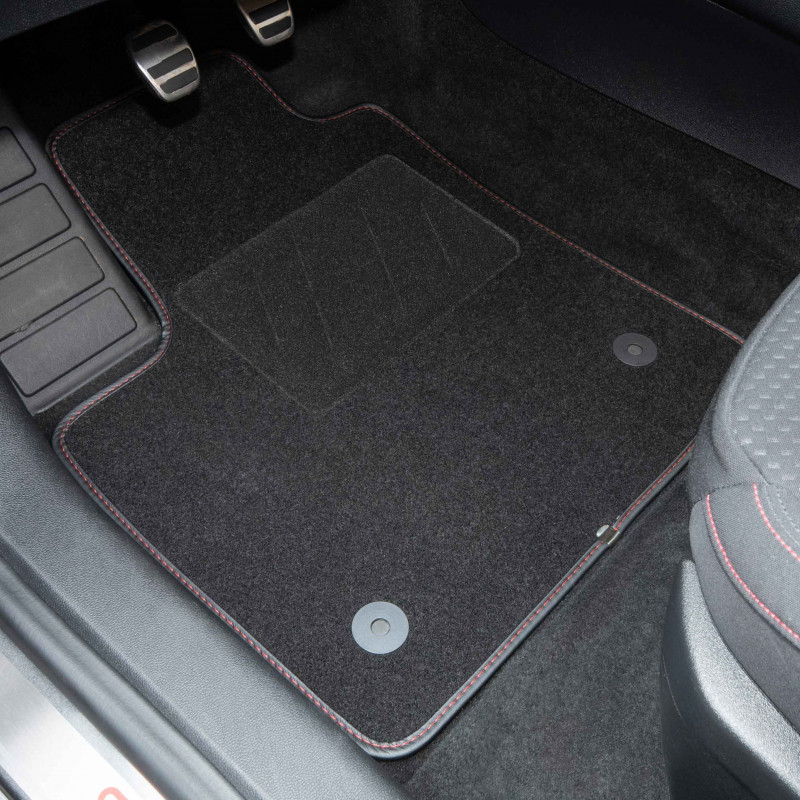 MOTOS Tapis de sol caoutchouc pour Citroen C3 III 2016-2024 Améliorez Votre Confort de Voyage avec Le tapis noir antidérapant Auto 3D