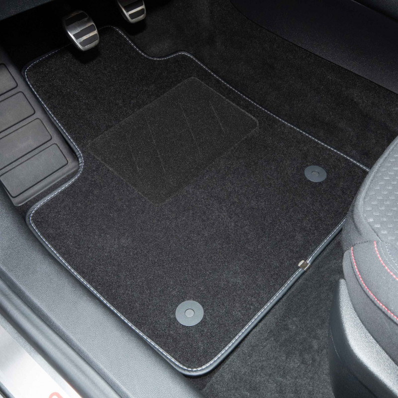 Tapis Sur Mesure Pour Toyota Yaris 2-3-5 Portes (2006-2011) - Moquette Française, Antidérapant, Brodé - 6