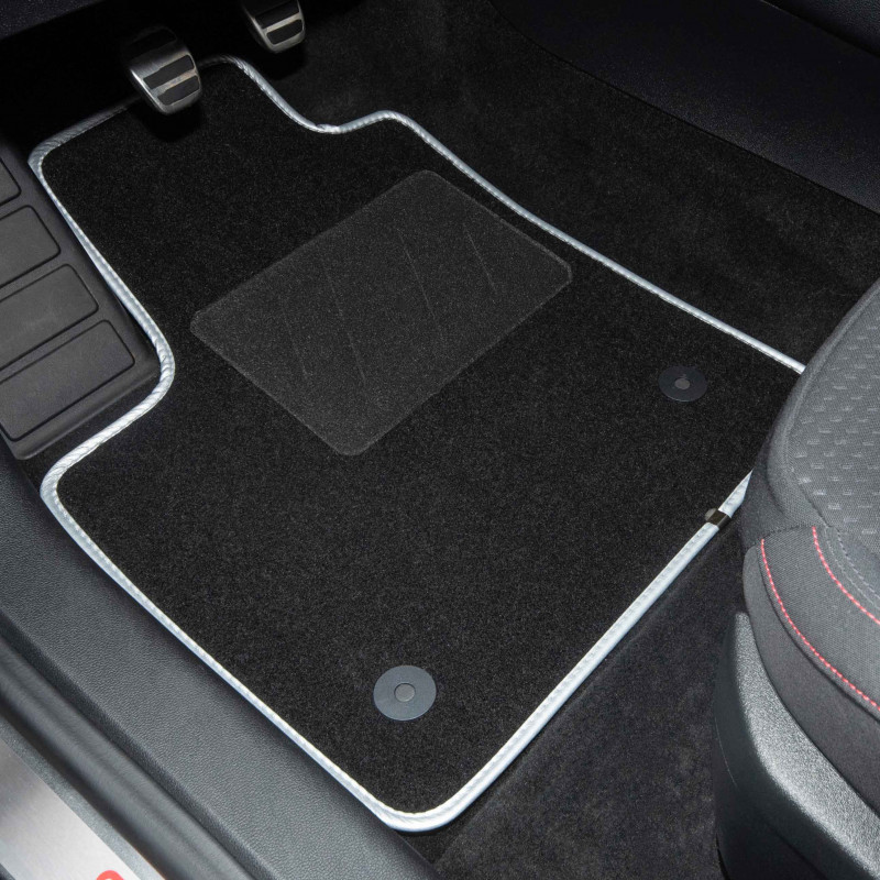 Tapis de voiture de voiture personnalisés - tissu noir - convient pour  Renault Scenic