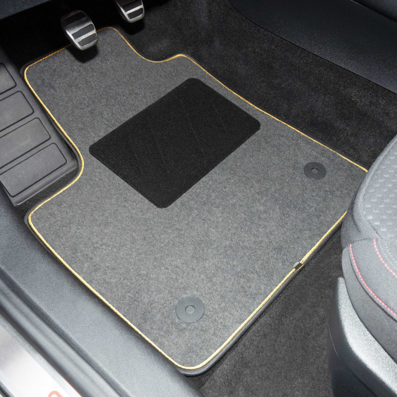 Tapis de sol de voiture en cuir sur mesure,tapis,repose-pieds,accessoires,adaptés  pour BMW E60,2004,2005,2006- RHD BLACK COFFEE - Cdiscount Auto