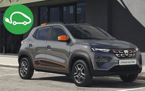 Housses de siège auto sur mesure Dacia Spring Amélio noir et gris