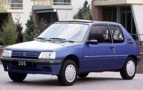 Peugeot 205, Housse siège auto, sièges avant, gris, noir