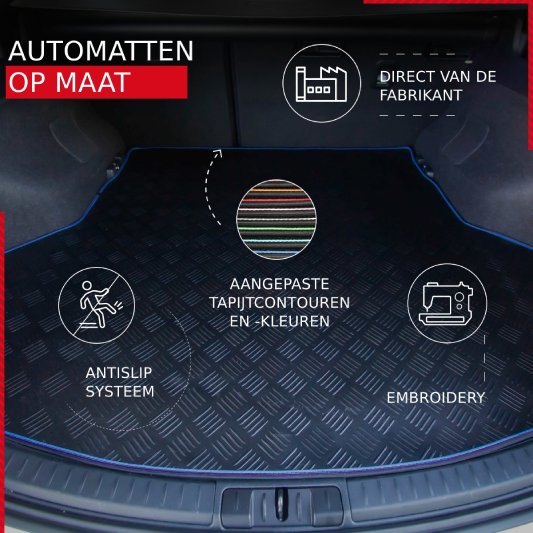 Alles weten over onze personaliseerbare kofferbakmatten