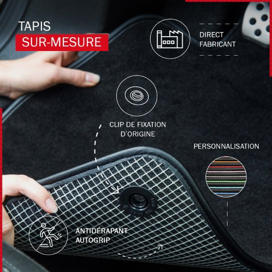 Tout savoir sur nos tapis de voiture personnalisables