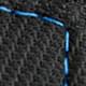 Noir surpiqures bleues
